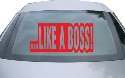Produktbild von Indigos UG - Aufkleber Heckscheibe & Motorklappe DE6151 - rot - 600x285 mm - like a boss! - Auto Scheiben Fenster Heckklappe Tuning Racing JDM - Die cut