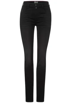 Produktbild von Street One Slim Fit Free to Move Jeans, black used wash