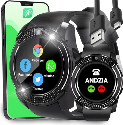 Produktbild von Smartwatch Damen Herre 1,54 Zoll Fitnessuhr Tracker Schrittzähler Herzfrequenz Sportuhr Schlafmonitor 380 mAh Armbanduhr Stoppuhr Android IOS