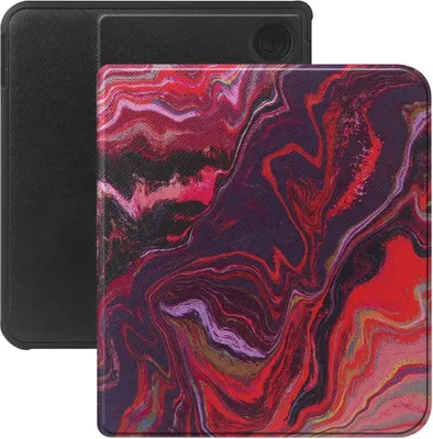 Image de Bibliothèque Selencia Vivid pour le Kobo Libra Colour - Violet marbré