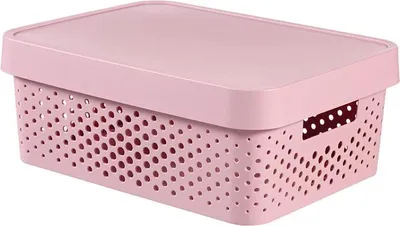 Obrázok produktu pre Box Curver Infinity Dots 11L s vekom ružový