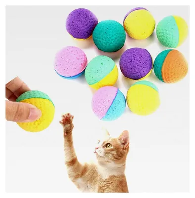 Produktbild von 10 Stück Katze Latex Bälle Spielzeug