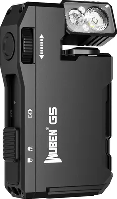 Produktbild von WUBEN G5 Taschenlampe LED 400 Lumen, wiederaufladbar, Mini-Schlüsselanhängerlampe mit Magnet, 6 Modi, wasserdicht, ideal für Camping & Outdoor,Schwarz