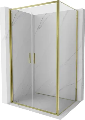 Immagine prodotto di Mexen Exo cabina doccia a battente 80 x 90 cm, trasparente, dorata - 814-080-090-50-00