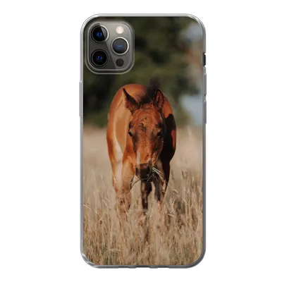 Produktbild von MuchoWow® Handyhülle Schutzhülle Hülle für iPhone 13 Pro Max Pferd - Sonne - Landschaft Silikon Softcase Handy Hülle - Mobiltelefon