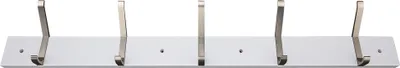 Produktbild von Garderobenleiste Wandgarderobe 1000 mm 5 Haken weiß/alu