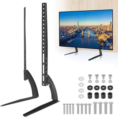 Produktbild von AIORBER  TV-Ständer, für 37-65“, Belastbarkeit bis 45 kg, dreieckiges Design, hochwertiges Material, langlebig, 2,5 mm dickes Stahlblech, Schwarz