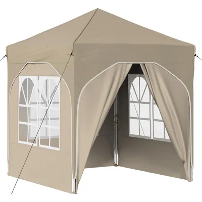 Image de Tente de fête pop-up 192 x 192 x 245 cm Crème