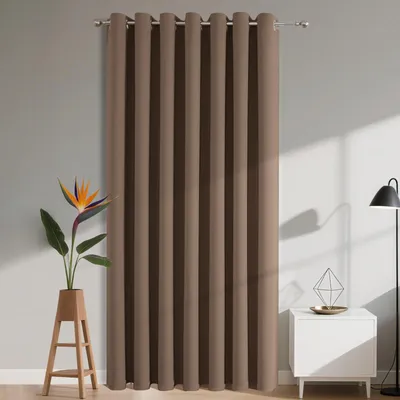 Verdunkelungsvorhang mit Ösen, 135x225 cm, 1 Paneel, Khaki