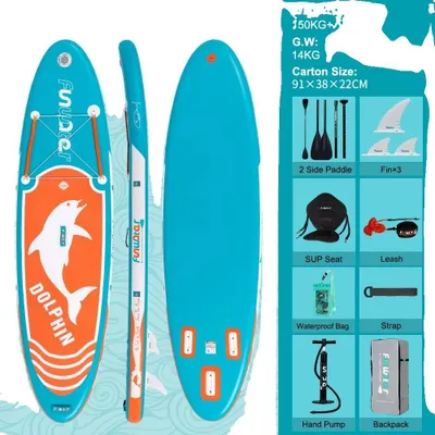 Produktbild von Aufblasbares Stand-Up-Paddle-Board, langlebiges PVC, rutschfeste Deck, SUPFW08C