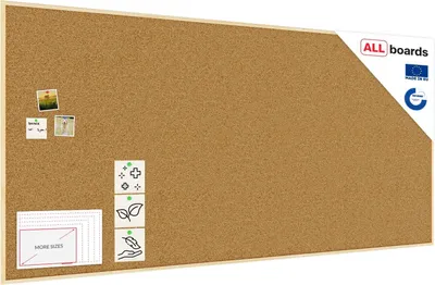 Immagine prodotto di Bacheca in sughero (cornice in legno) 250x120 cm