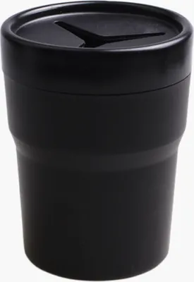 Produktbild von 2 Stück PVC Schwarz Auto Mini-Stifthalter Box Münzboxen Mount Mülleimer Autohalterungen Cup Halterungen