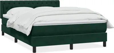 Imagen del producto de Cama con somier y colchón de la marca vidaXL, color verde oscuro, 160x220 cm, tapizada en terciopelo