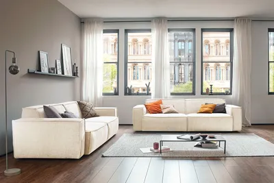 Produktbild von KAWOLA Sitzgruppe SAMU 3-Sitzer 2-Sitzer Stoff creme