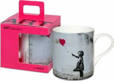 Immagine prodotto di Könitz Becher Girl with Balloon - Banksy, in Geschenkbox, Bone China, Bunt, 400 ml, 11 5 004 2721