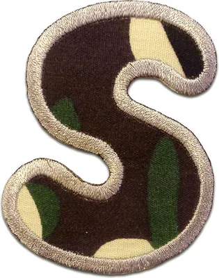 Produktbild von Buchstabe S - 6.2x4.9cm: Alphabet Buchstaben Einzeln Auswählbar - Aufnäher, Bügelbild, Aufbügler, Applikationen, Patches, Flicken, Zum Aufbügeln