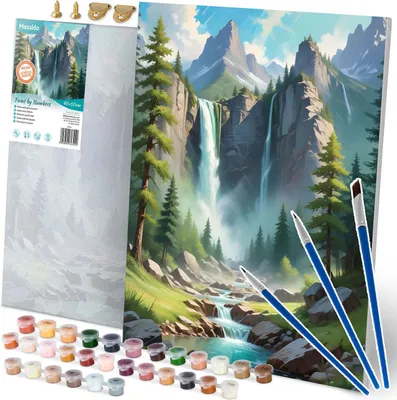 Produktbild von Malen nach Zahlen, 40x50 cm, Massido-Berglandschaft