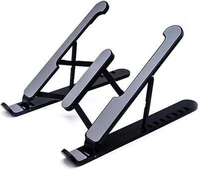Produktbild von PolkaHome® Laptopständer 13-17 Zoll, verstellbar & faltbar, schwarz