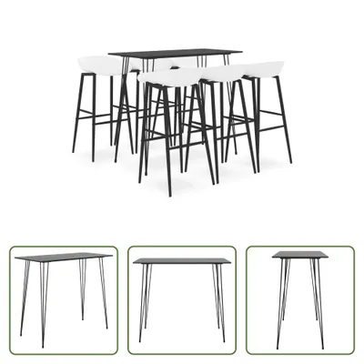 Produktbild von The Living Store 7-tlg. Bar-Set Schwarz und Weiß