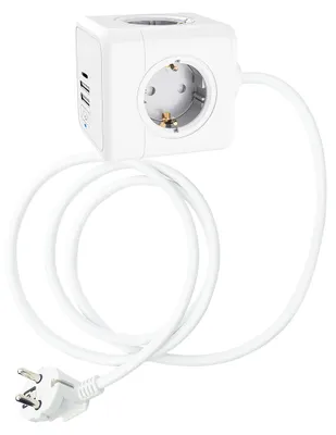 Produktbild von Technaxx Power Cube USB TX-195, 1,4 m, Drinnen, Weiß, 4 AC-Ausgänge, 230 V, 50/60 Hz