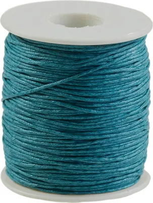 90 Meter / 1 Spule gewachste Baumwollschnur, 1mm petrol