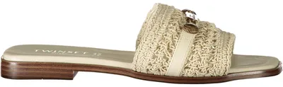 Produktbild von Elegante Damensandale Beige mit Kontrastdetails und Applikationen