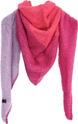 Produktbild von Modischer Dreiecksschal für Damen, XXL Schal 220x100 cm - komfortabel & langlebig Pink/Lila