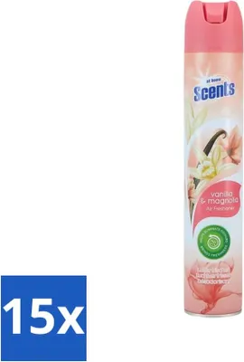 Produktbild von At Home - Düfte - Lufterfrischer - Vanille & Magnolie - Beseitigt schlechte Gerüche - 400 ml - Vorteilspack - 15 Stücke