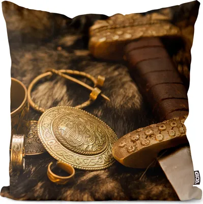 Produktbild von VOID Wikinger Schmuck Schwert Kissenbezug Kissenhülle Sofakissen Kissen Deko Outdoor-Kissen Dekokissen