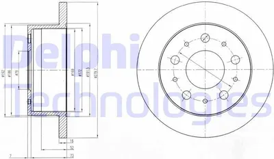 Produktbild von 2x DELPHI Bremsscheibe BG4099 für OPEL Movano C Pritsche / Fahrgestell (U9) 80mm