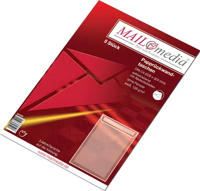 Zdjęcie produktu dla mayer-network 30002505 Kieszenie kartonowe C4, bez okienka, 120 g/m², białe, 5 sztuk