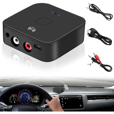 Produktbild von NFC Bluetooth 5.0 Audio Adapter, kabelloser Musikempfänger mit 3,5 mm + 2RCA Schnittstelle für Auto & Heimlautsprecher