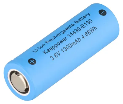 Obrázok produktu pre Keeppower, 14430 s 1300 mAh 3,6 V – 3,7 V lítium-iónovou batériou (bez ochranného elektronického obvodu), kompaktný výkon pre náročné aplikácie