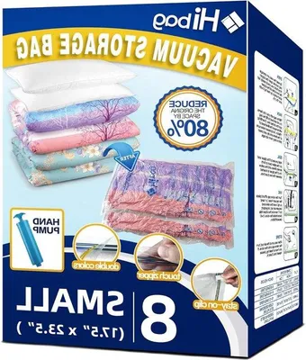 Produktbild von Famanu Vakuum-Aufbewahrungsbeutel für Kleidung - Reise- und platzsparende Aufbewahrungstaschen mit Handpumpe