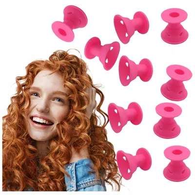 Produktbild von xhair Silikon-Haarwickler für Locken und Wellen, 17mm, rosa
