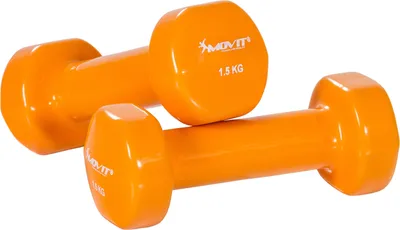 Produktbild von MOVIT 2er Set 1,5 kg Profi Vinylhanteln Gewichte Hantelset Fitness Hantel