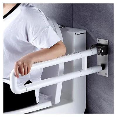Produktbild von Klappbarer Toilettenstützgriff, Aufstehhilfe für Senioren, Wandmontage, Edelstahl 150 kg