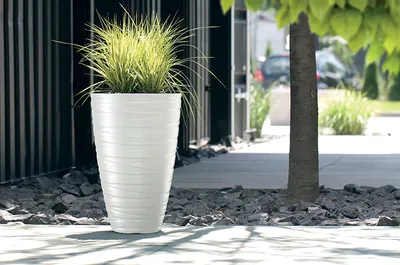 Obrázok produktu pre Kvetináč s vkladom MAZE 37,5cm - antracit