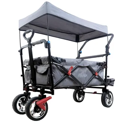 Immagine prodotto di Carrello pieghevole giardino FUXTEC FX-CT800 con tettuccio parasole GRIGIO Grau