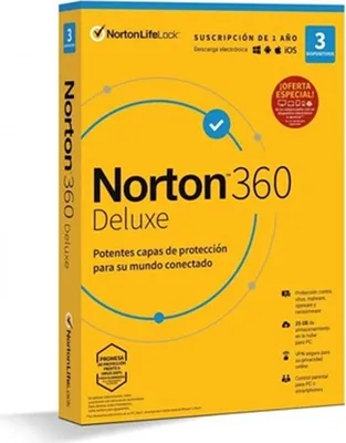 Produktbild von Norton 360 Deluxe, 1 Lizenz(en), 1 Jahr(e), Basis, Physische Medien