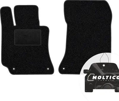 Produktbild von moto-MOLTICO Vorne Fußmatten Auto Velours Autoteppiche Schwarz Automatten Set 2-teilig passend für Mercedes-Benz S-Klasse Coupe C217 2015-2020