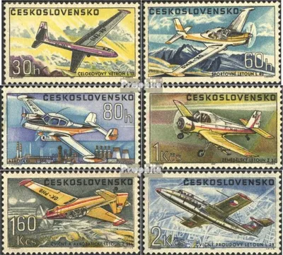 Produktbild von Briefmarken Tschechoslowakei 1967 Mi 1755-1760 (kompl.Ausg.) postfrisch Flugzeuge