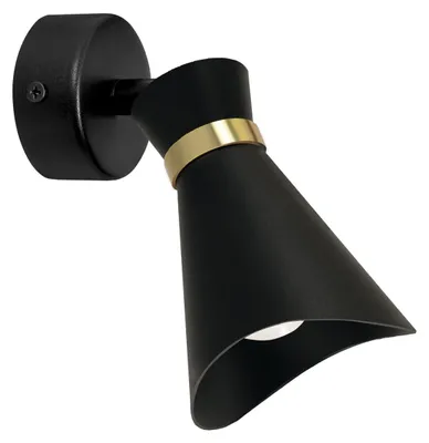 Zdjęcie produktu dla Lampa sufitowa LORETA E14 1-światło w kolorze czarnym/złotym - Eleganckie rozwiązanie oświetleniowe dla Twojego domu