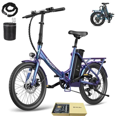 Produktbild von E-Bike 20 zoll 155 - 195 cm Rostfreie Aluminiumlegierung 36 V 18,2 Ah 655,2 Wh bis zu 150 - 190 km Wasserdicht IPX4 mit 7 Gang, Lila