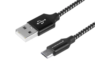 Produktbild von Lade- und Synchronisierungskabel, 300 cm, Mikrofasergeflecht, USB > Micro-USB