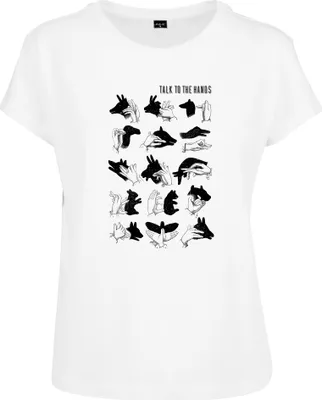 Image de Mr. Tee Ladies Talk To The Hand Box Tee blanc - XS
