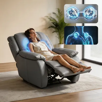 Produktbild von Sofa-Massagesessel mit SL-Gleitschiene & Massagekugeln – Alternative zu großen Premium-Massagesesseln
