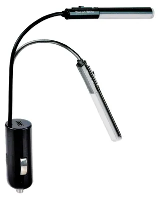 Produktbild von KFZ-Ladegerät mit USB-C-Port, flexibler LED-Leuchte, wahlweise weiß oder blau einstellbar, für PKW, LKW, Schnellladefunktion, Stecker für Zigarettenanzünderbuchse, Größe (L) ca. 22 cm, 12-24V,
