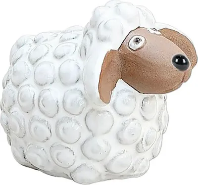 Produktbild von Dekofigur Schaf Lafiora H 8,2 cm Keramik braun weiß