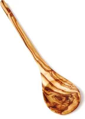 Produktbild von Kochlöffel aus Olivenholz mit rundem Stiel 35 cm